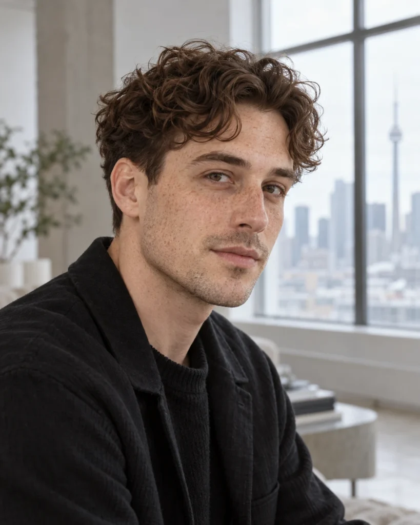 Soft loose curls with a tapered outline
